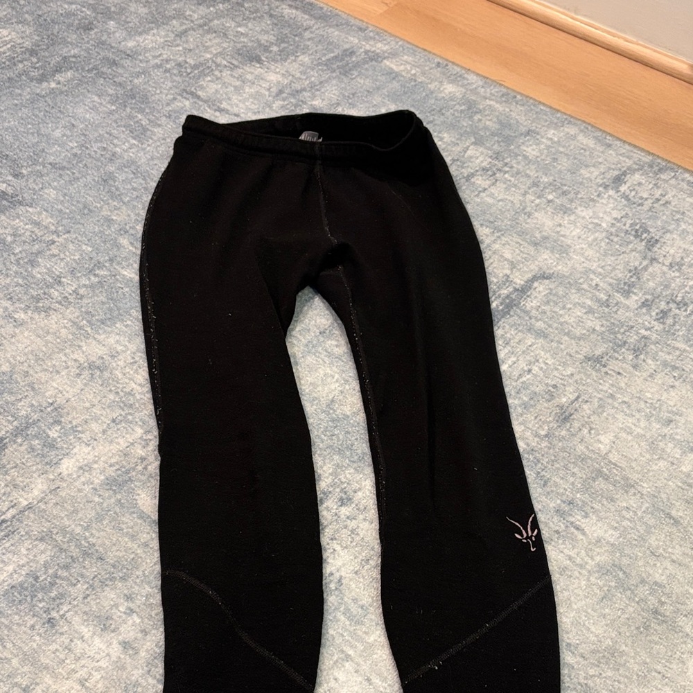 Rare Women’s ibex wool leggings tights pants size small black